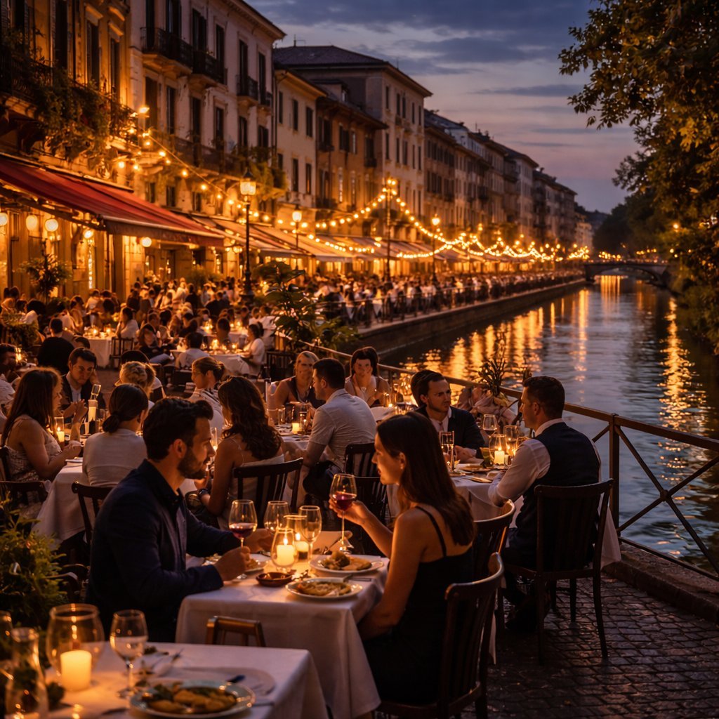 Navigli Milano al tramonto
